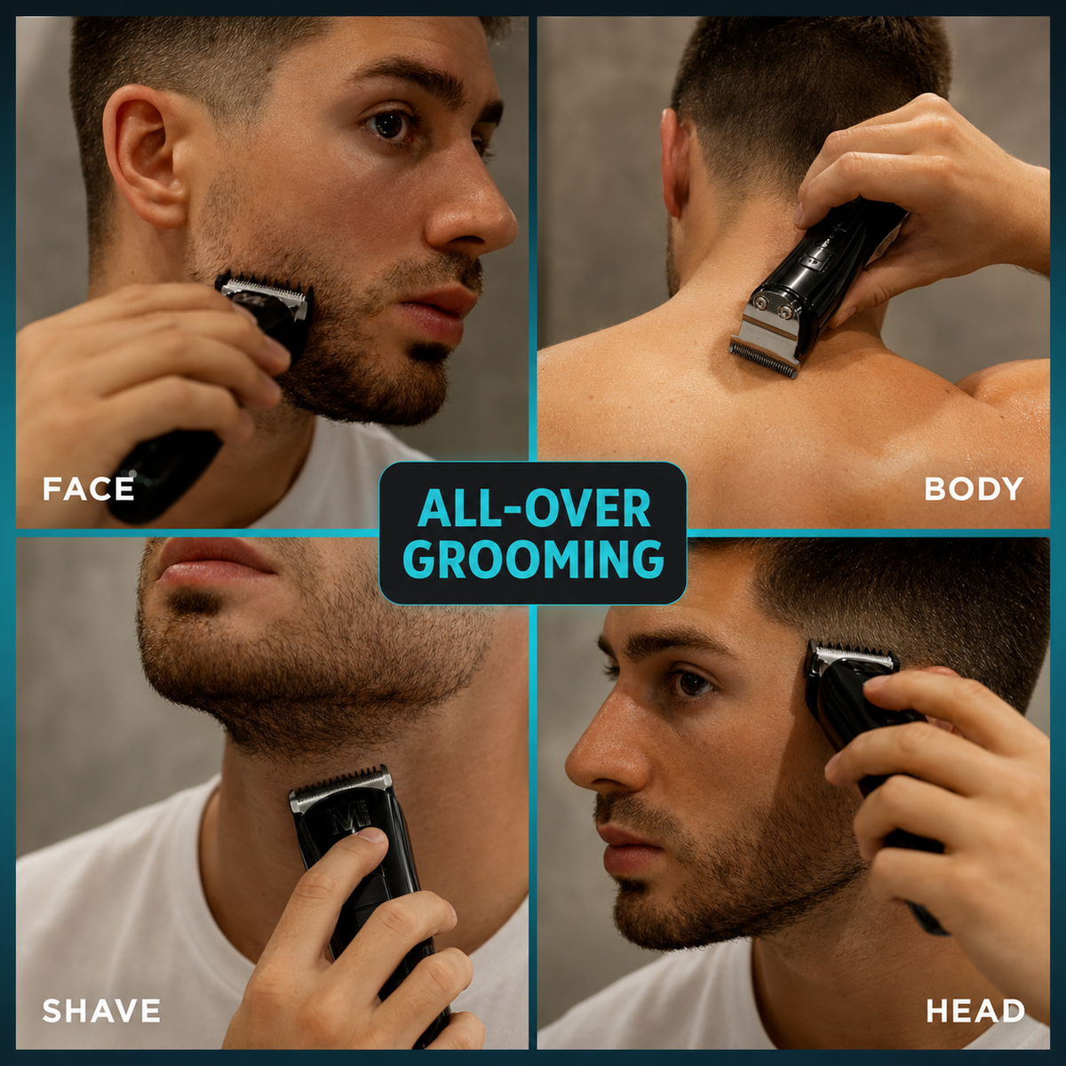 Mandays 3-in-1 Multi Groomer with three heads