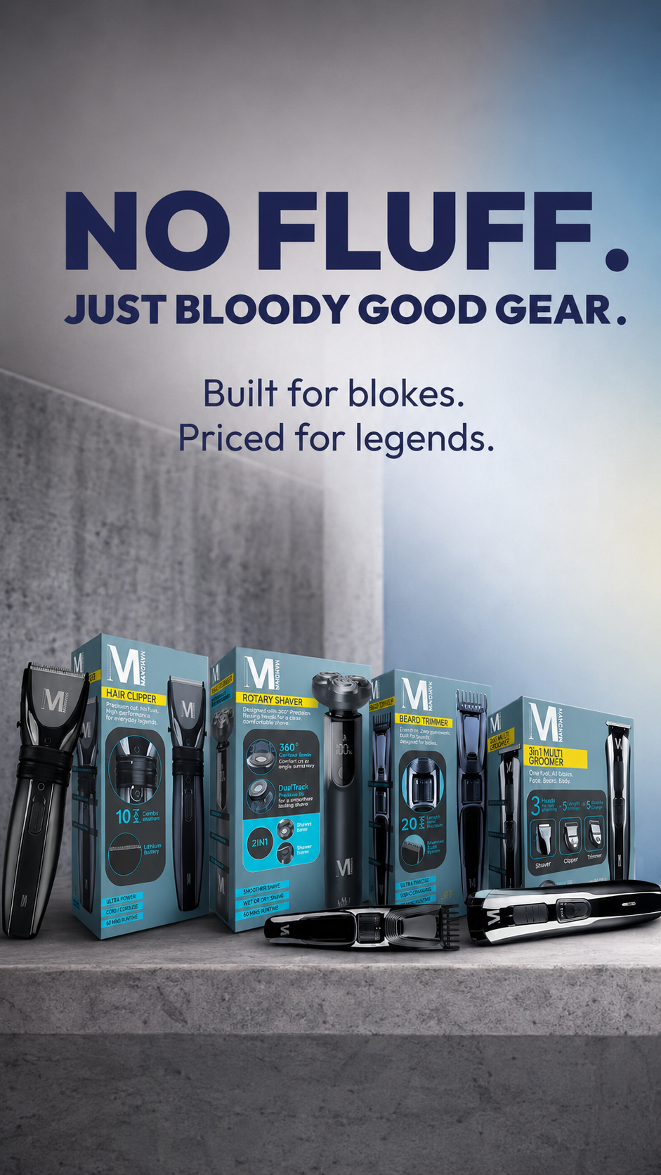 Mandays grooming tools hero banner